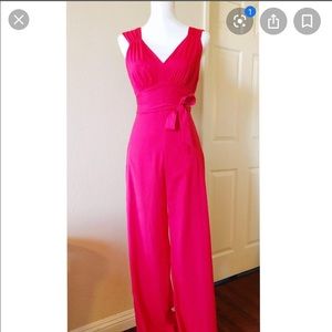 BEBE CHERRY RED JUMPSUIT